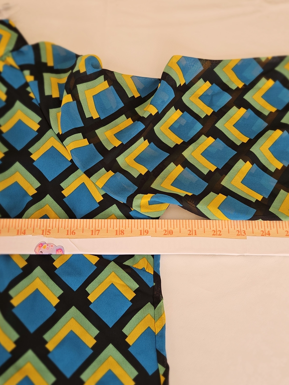 New York & Company Retro Geometric High Neck Long Sleeve Blouse NWT Size S - Picture 13 of 16